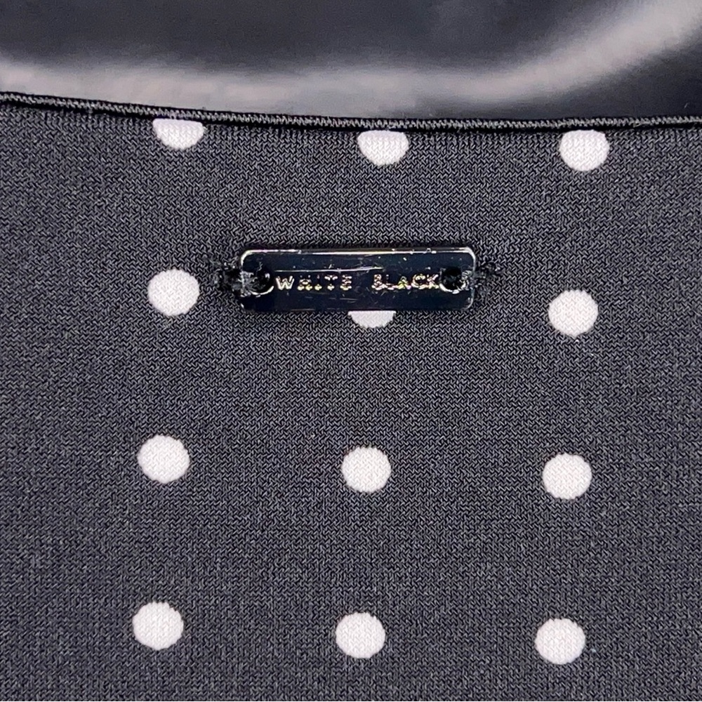 White House Black Market Black Polka Dot Long Sleeve Blouse - Picture 11 of 15